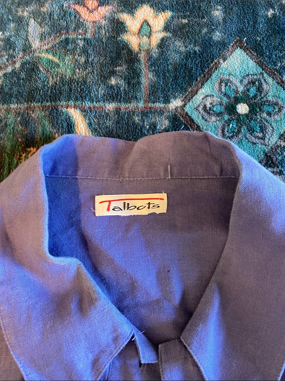 Talbots Violet Collared Button Shirt - Picture 2 of 8